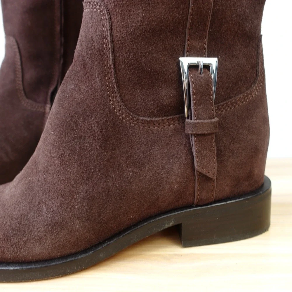 Dolce Vita Womens Knee High Boots 10 Dark Brown Suede Y2K Tech Waterproof $275